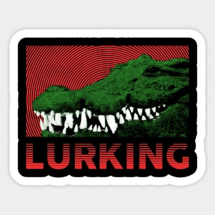 Lurking Crocodile Sticker